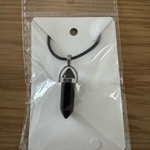 Howie Creations Black Crystal Pendant Necklace - NWOT